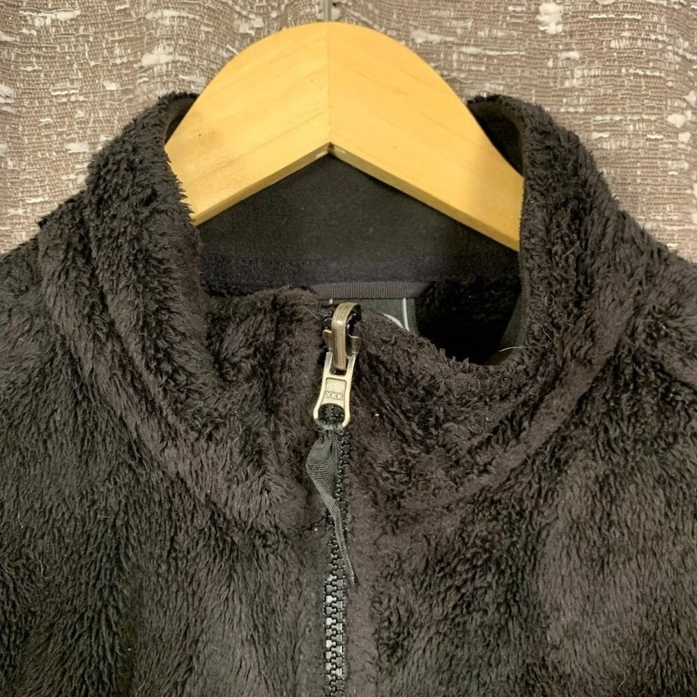 The North Face Osito Fleece Jacket Black Full Zip High Pile Fuzzy Medium